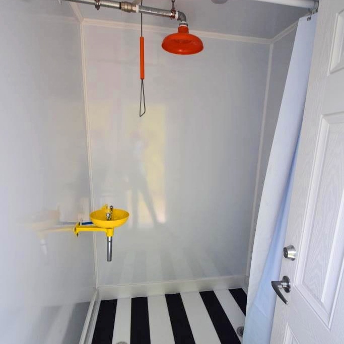 safety shower trailer stall