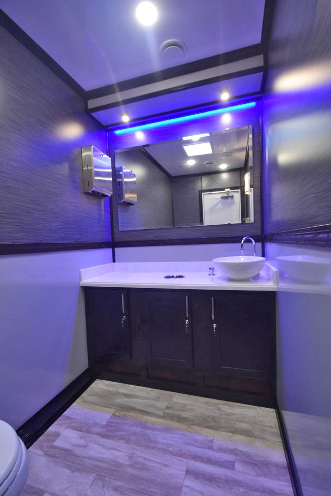 Luxury decor for portable restroom trailer 2