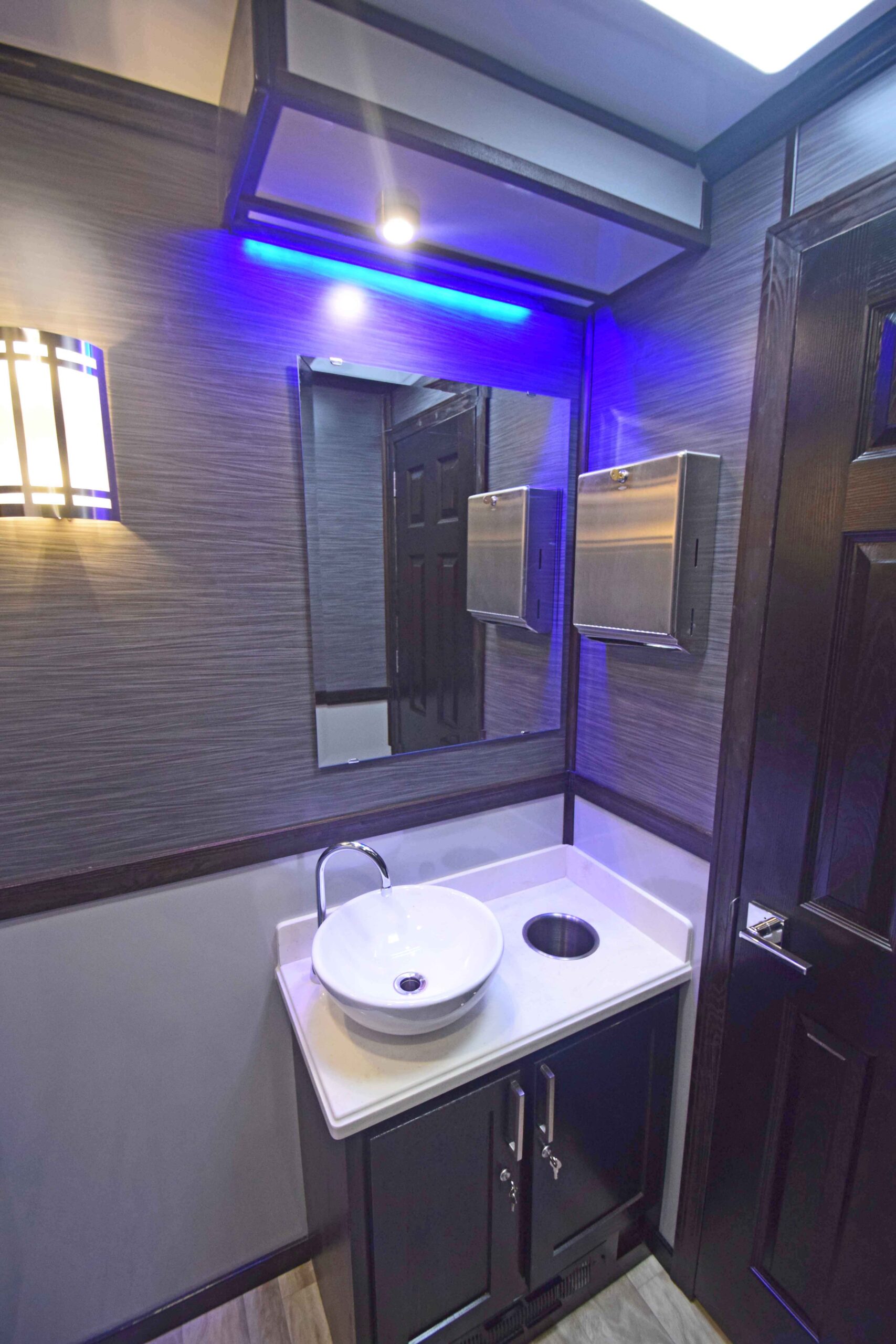 Luxury decor for four station restroom trailer