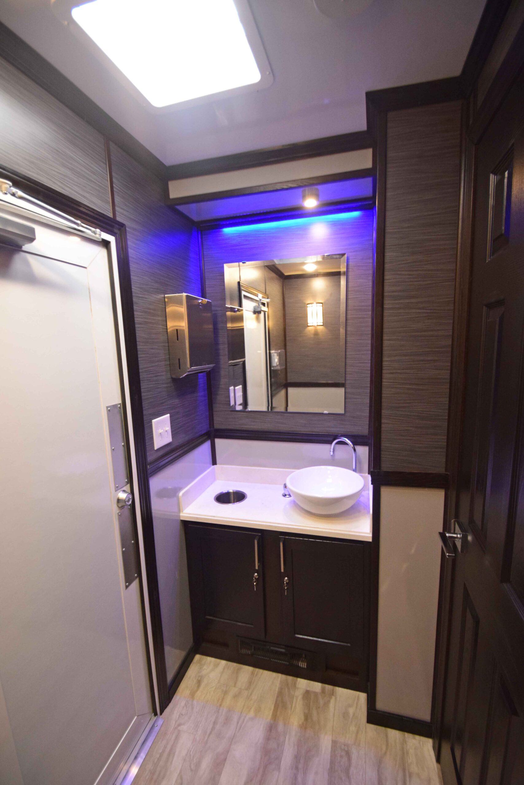 Luxury decor for portable restroom trailer 4